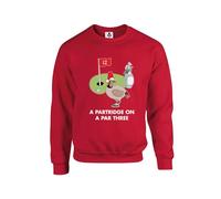 New Spirit Original Partridge On A Par Three Xmas Christmas Unisex Funny Adults Sweatshirt Jumper Red