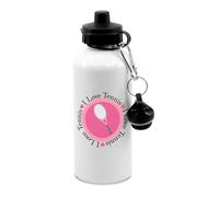 New Spirit Original Pink circle with tennis racket in center, I love tennis water bottle with clip, drinks bottle, drinks cup, tennis player, tennis game, sports, tennis equipment, tennis accessories