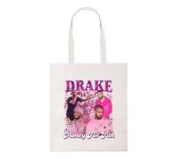 New Spirit Original Pink retro drizzy tote bag cotton shopper shopping reusable bags british humour iconic icon meme novelty viral trendy cool fun iconic