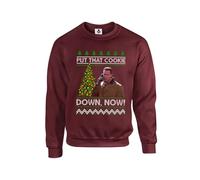 New Spirit Original Put that cookie down meme trend christmas xmas festive Unisex Funny Adults Sweatshirt Jumper Maroon