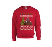 New Spirit Original Put that cookie down meme trend christmas xmas festive Unisex Funny Adults Sweatshirt Jumper Red