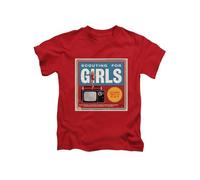 New Spirit Original Scouting f Girls, Cool Trendy pop Cute Tee T-Shirt Funny Unisex T Shirt Top Red