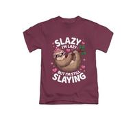 New Spirit Original Slazy, Lazy but Still Slaying Sloth Silly Weird Cool Novelty Tee T-Shirt Funny Unisex T Shirt Top Maroon