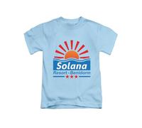New Spirit Original Solana Resort Benidorm 3 Stars, Iconic icon British Comedy Humour Meme Tee T-Shirt Funny Unisex T Shirt Top Show Series Iconic Sky Blue