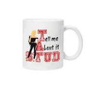 New Spirit Original Tell me About it Stud, Sandy Danny icon Novelty Iconic Film Mug Drinking Cup Tea and Coffee Cups Cute Mug Aesthetic Fun Funny Pretty