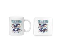 New Spirit Original Tralalero tralala Shark Meme Silly Weird Humour Comedy Viral Trend Mug and Coaster Drinking Set Tea and Coffee Set Cute Mug and Coaster Aesthetic Fun Funny Pretty