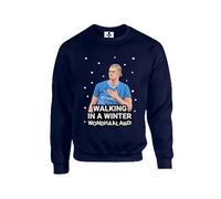 New Spirit Original Walking in a winter wonder haaland meme christmas Unisex Funny Adults Sweatshirt Jumper Navy