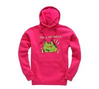 New Spirit Original Yeah toadally, toad frog animal frogs cute Jumper Unisex Funny Adults Hoodie Jumper Hot Pink