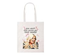 New Spirit Original You aint getting this candy, gemma collins christmas xmas british icon tote bag cotton shopper shopping bags reusable