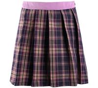 New Spring and Summer High Waist ming Plaid A-line Pleated Skirt Short Skirt Women-Purple Plaid-L