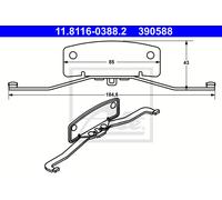 4x ✅Fits ATE 11.8116-0388.2 BRAK CALIPER SPRING. VOLVO S60 II 10- FR ⭐UK Seller⭐