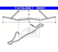 ATE 11.8116-0292.1 Spring, brake caliper for CHEVROLET,OPEL,SAAB,VAUXHALL