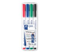 New Staedtler 301 Lumocolour Dry Wipe/Whiteboard Pen Assorted Colours Pack of 4
