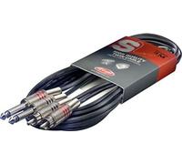 New Stagg STC3PCM 3m 10 Ft Twin Jack To RCA Phono Cable Black Uk