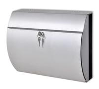 New Stainless Steel Mailbox Heavy Duty Letterboxes with Newspaper Holder 2 Keys