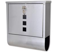 New Stainless Steel Mailbox Heavy Duty Letterboxes with Newspaper Holder 2 Keys
