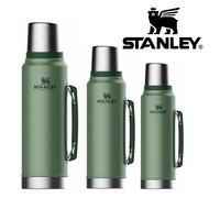 NEW STANLEY FLASK VACUUM BOTTLE DRINKS HOT & COLD THERMOS FISHING HIKING GREEN