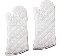 New Star Foodservice 32161 Commercial Grade Terry Cloth Oven Mitts, up to 400F, 17-Inch, Set of 2