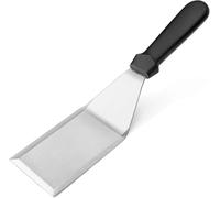 New Star Foodservice 36152 Plastic Handle Heavy Duty Hamburger Turner/Spatula with Cutting Edge, 11.5-Inch, Black