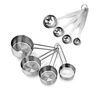 New Star Foodservice 42917 Stainless Steel 4Pcs Measuring Cups And Spoons Combo Set