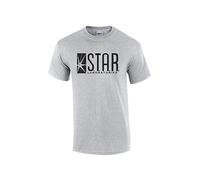 New Star Labs T Shirt from the TV Show The Flash STAR Laboratories (Large, Grey)