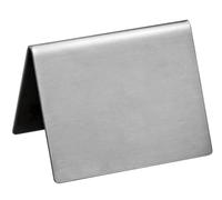 New Star Stainless Steel Table Tent Sign, Plain for Dry Erase Marker, 2-Inch by 2-Inch, Set of 6