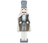New Starry Night Nutcracker, All Set to Welcome Guests Into Your home this Christmas, Decorated With Shiny Jewels and A Soft Beard To Bring that Festive Feeling - 61cm - Silver.