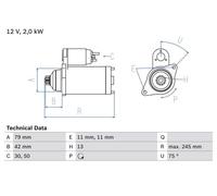 BOSCH 0 986 026 160 Starter motor