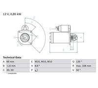 BOSCH 0 986 021 051 Starter motor