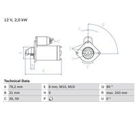 BOSCH 0 986 017 300 Starter motor