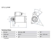 New Starter for OPEL VAUXHALL:VITA C,ASTRA H,ASTRA J,CORSA C,CORSA D 6202105