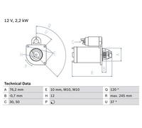 New Starter for VOLVO:C30,V50,V60 I,S40 II,S60 II 31327066 36001408