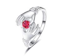 New Sterling Silver 925 Jewelry Wedding Engagement A Hug Hand Open Finger Rings For Women Authentic Gifts