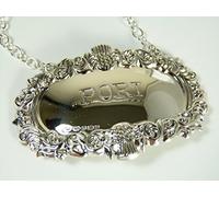 New Sterling Silver Thistle Decanter/Wine Label - Port - Boxed