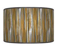 New Stripe Abstract Lampshade Ochre Mustard Grey Ceiling Light Drum Lamp Shade Handmade Shade Floor Table or Ceiling Pendant Light Shade dz217 (40cm(16")