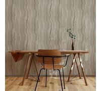 New Stripe Wallpaper, Brings A Refine and Architectural Look to Any Interior, Adds Depth, Structure, and A Contemporary Edge Without Overwhelming the Space - Gold & Cream