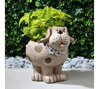 New Stunning And Durable Large Dog Planter Dog Statue Ornamental Flower Pot Planter,Outdoor Sculpture For Patio Balcony Yard Lawn Perfect For Pathways or Ponds Garden Decor -A06