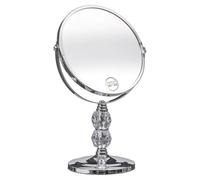 New Stunning Design Silver Crystal Two-Sided Swivel Mirror Makeup/Shave use 360° Rotating Freestanding Vanity Mirror with Stand for Dressing Table & Bathroom Decor