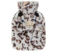 New Stunning Leopard Hot Water Bottle with Matching Eye Mask - Soft, Cosy & Perfect for Relaxation and Winter Warmth,Gift or Stocking Filler for a Loved One -A41