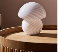 New Stunning Mushroom Striped Battery Powered Table Lamp, No Need to Plug in Or Wire Up, Fully Assembled, Colour Temperature 2700K, Ideal for Adding Atmosphere Wherever The Mood Takes You.