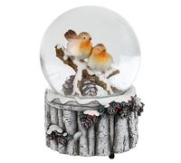 New Stunning Musical Snowy Robin Snow Globe Cute Robin Figures With Musical Snowy Rob Snow Globe Magical Festive Design Ornament Perfect For Accent Tables & Shelves Christmas Decor - N12