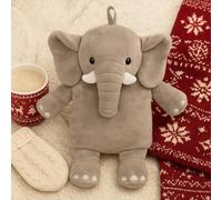 New Stunning Plush Elephant Hot Water Bottle with Soft Cuddly Cover - Perfect Winter Warmer for Cold Nights, Cozy Bedtime Comfort, Stocking Filler, Gift for Kids and Adults -A90