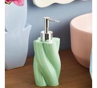 New Stunning Twist Soap Dispenser, Made With Durable Resin, You Can Fill Your Favourite Soap In It, Perfect For Your Luxurious Bathroom, Make Your Bathroom Stand Out - Celadon - NN25.