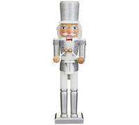 New Style Christmas Home Decoration Nutcracker Various Colour 38cm - Silver Base Silver Coat