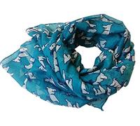 NEW STYLISH LADIES WEST HIGHLAND TERRIER SCOTTIE DOG SCARF / WRAP IN 8 FANTASTIC COLOURS TO CHOOSE FROM, BY Accessorize-me (TEAL GREEN)