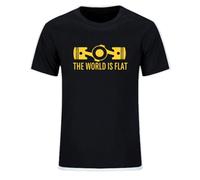 New Summer The World is Flat Engine T Shirt Men Women Summer Short Sleeve O-Neck Fashion Individuality Style T-Shirts Tops Black 3XL
