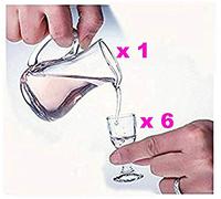 NEW Super Small wine Goblet cup ultra-transparent glass goblet a cup of Maotai small glass of spirits Set of 7pcs