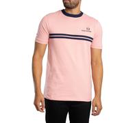 Sergio Tacchini Men's New Supermac T-Shirt, Quartz Pink/Maritime Blue, M