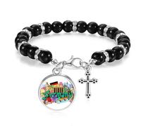 New swan st Castle Beer Germany Graffiti Beaded Bracelet Boho Jewelry