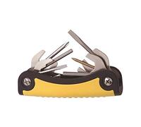 New T-2 Scuba Toolpack Multi Tool for Repairing & Adjusting Scuba Diving Regulators (11 Stainless Steel Tools), Black/Yellow